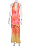 Halter Neck Maxi Dress
