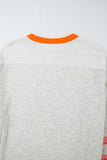 Patterned Sleeve Pocket Sweatshirt