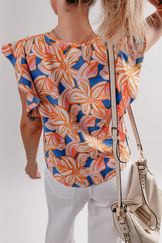 Ruffle Sleeve Blouse