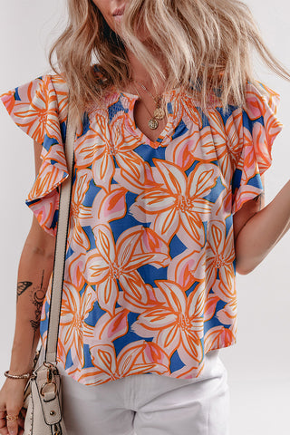 Ruffle Sleeve Blouse