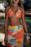 Floral Two-Piece Swimwear Set