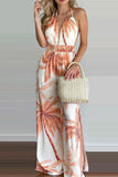 Tropical Halter Jumpsuit