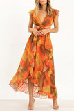 Flowy Cutout Midi Dress