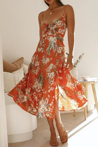 Floral Cutout Midi Sundress