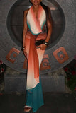 Draped Halter Skirt Set