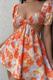Cutout Tie-Front Casual Dress