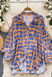 Button-Down Patterned Blouse