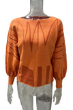 Abstract Patterned Oversized Sweater