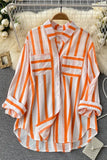 Striped Button-Front Shirt