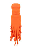 Strapless Ruched Vacation Dress