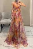 Elegant Floral Evening Gown