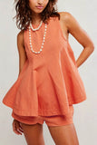 Sleeveless Flared Short Set