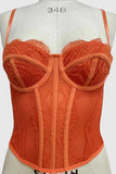 Lace-Trimmed Bustier Tank Top