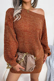 Off-Shoulder Knit Casual Dress