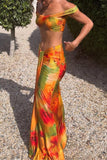Vibrant Tropical Skirt Set