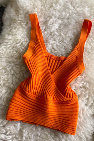 Ribbed V-Neck Tank Top