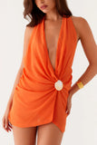 Halter Wrap Casual Dress