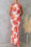 Floral Pattern Maxi Dress