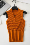 Wrap-Front Knit Tank Top