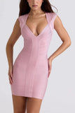 Deep V-Neck Bodycon Dress
