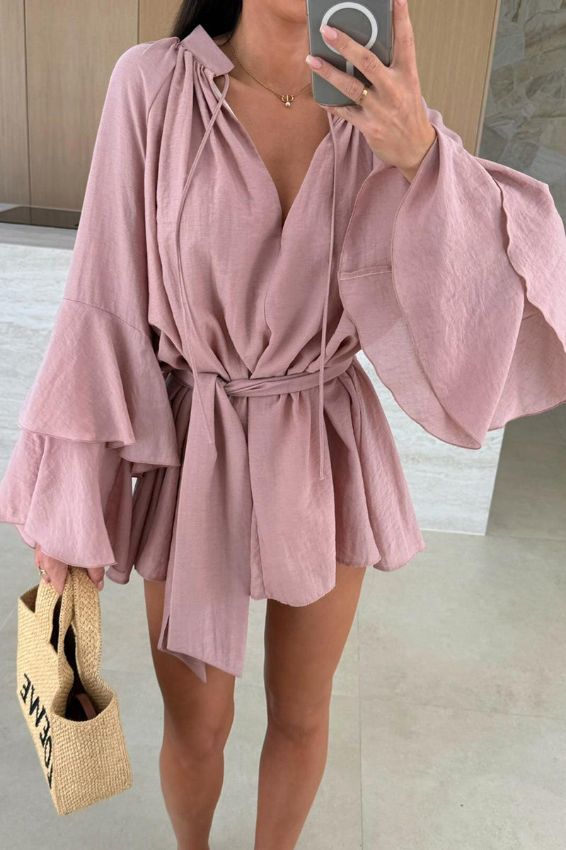 Flowy Tie-Waist Casual Dress