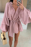 Flowy Tie-Waist Casual Dress