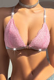 Glam Halter Lace Bralette Top