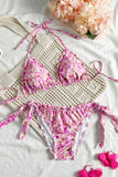 Floral Triangle Bikini Set
