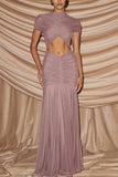 Elegant Cutout Evening Dress