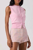 Button-Front Knit Vest