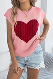 Heart-Pattern Sleeveless Tank Top
