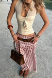 Checkered Maxi Skirt