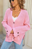 Button-Front Knit Cardigan