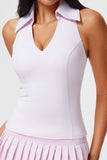 Collared V-Neck Tank Top