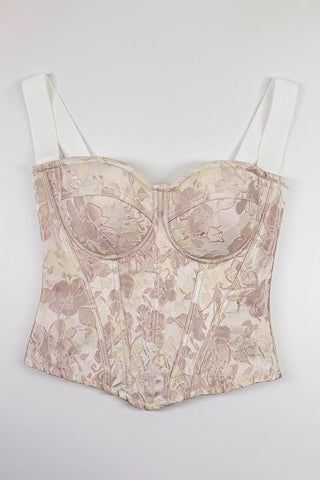 Floral Lace Bustier Top