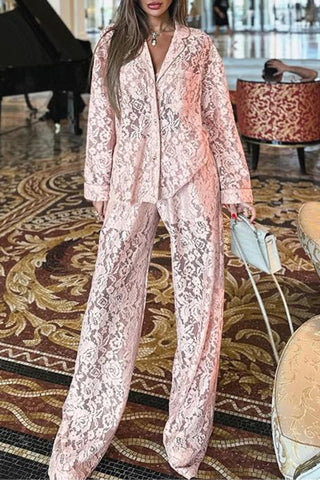 Chic Lace Pants Set