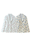 Floral Belted Blazer