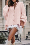 Button-Front Oversized Cardigan