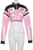 Bold Graphic Cropped Jacket