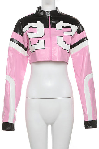 Bold Graphic Cropped Jacket