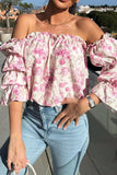 Off-The-Shoulder Ruffle Blouse