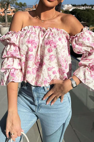 Off-The-Shoulder Ruffle Blouse