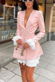 Elegant Ruffle Trim Casual Dress