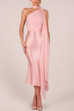 Elegant One-Shoulder Evening Dress
