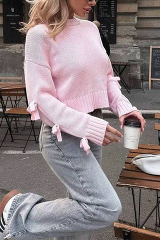 Striped Long-Sleeve Knit Sweater
