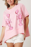 Oversized Lobster Print T-Shirt