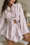 Floral Tie-Front Short Set