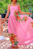 Floral-Accent Maxi Dress