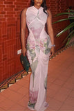 Floral Sleeveless Casual Maxi Dress