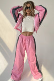 Chic Two-Piece Pants Set with Stripe Detail